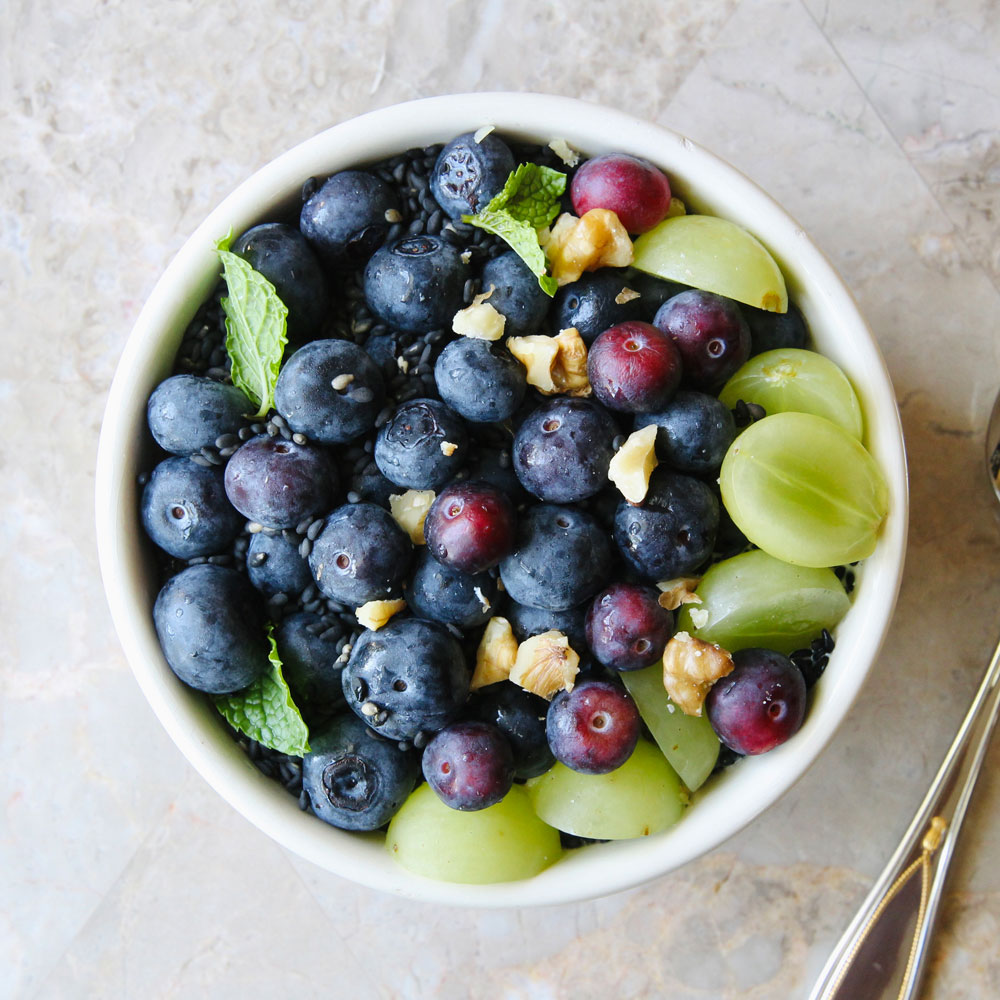 Refreshing Blueberry & Grape Yogurt Bowl All Purpose Veggies