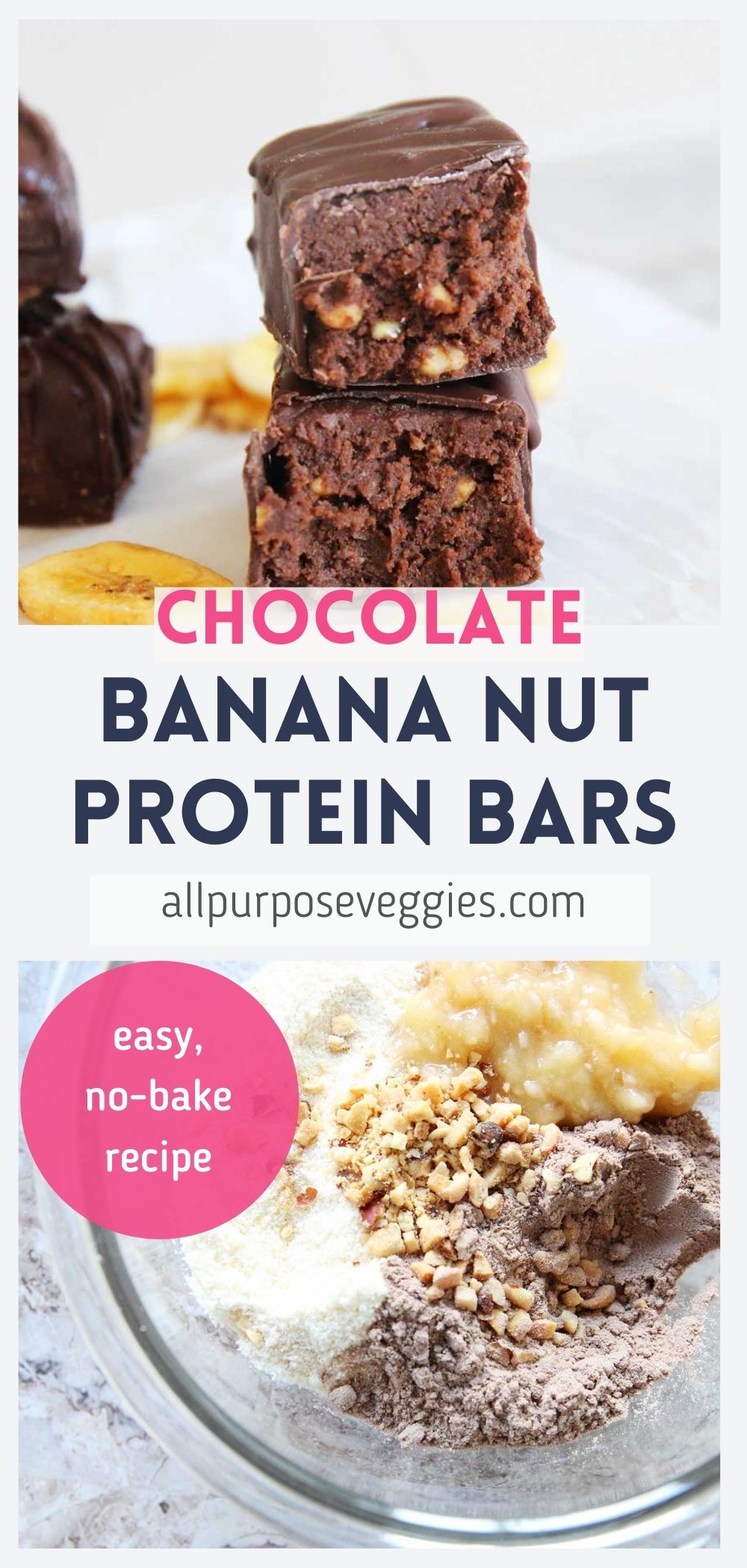Homemade Chocolate & Banana Protein Bars Recipe All Purpose Veggies
