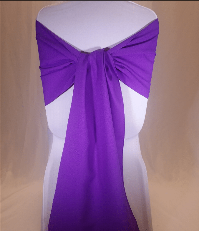 Royal Purple Solid Chair Sash All Seasons Party Linen Rental