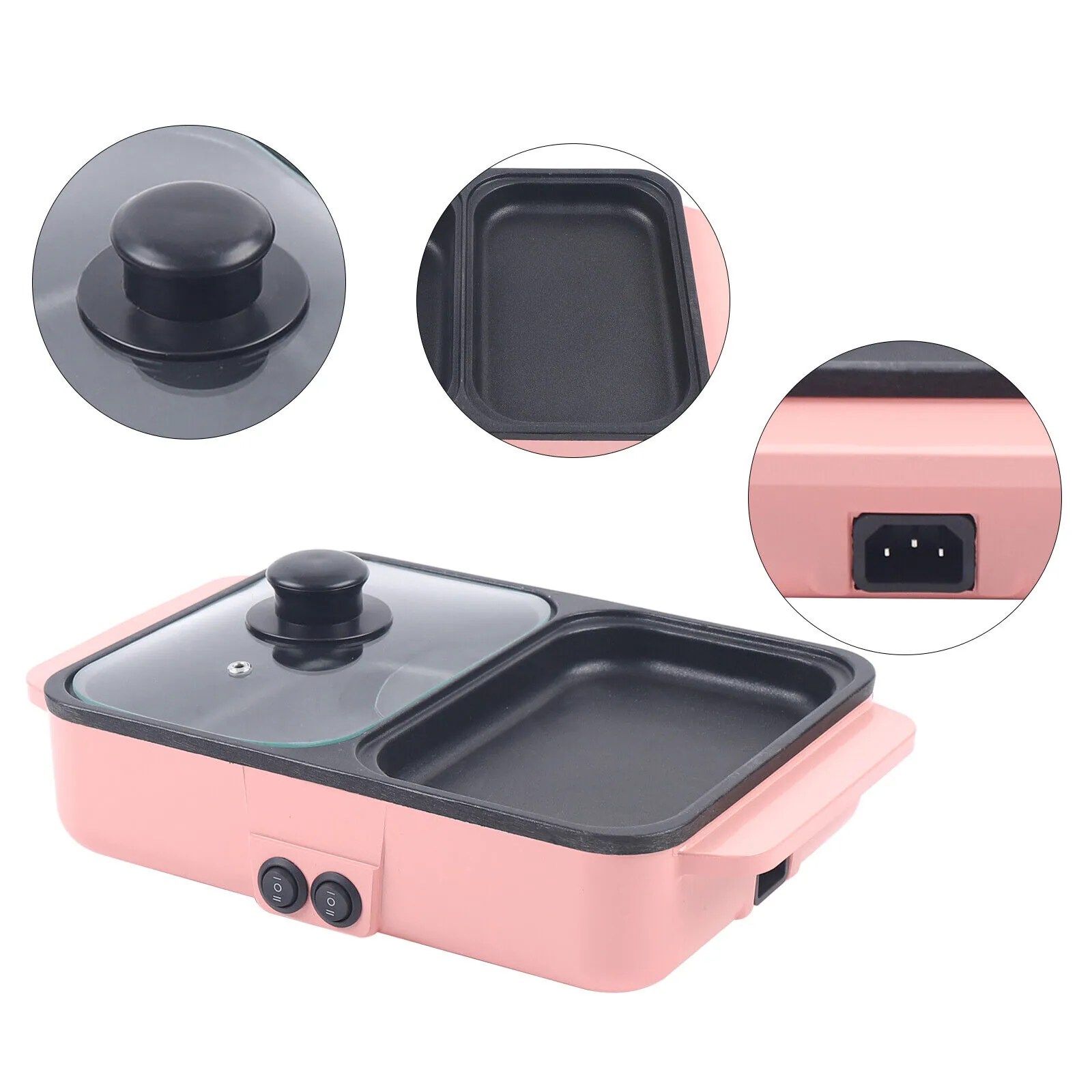 Double Electric Multifunction Hot Plate Pan Cooking Pot All Service BD
