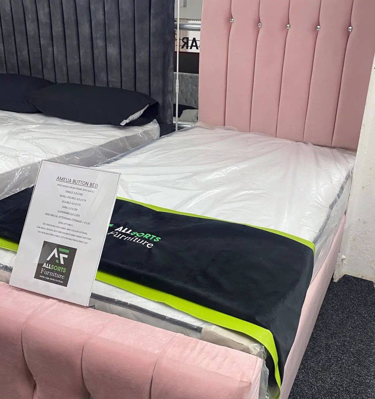 Amelia Button Bed Allsorts Furniture Ltd