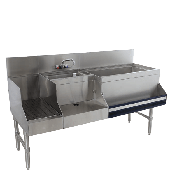 Prestige UniServ Speed Bar with 11" deep ice bin on left (with 10