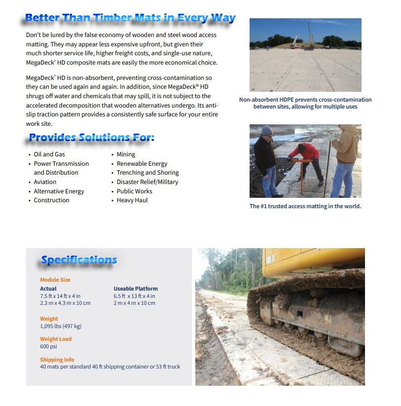 Rent MegaDeck Composite Crane Mats in Houston, Texas