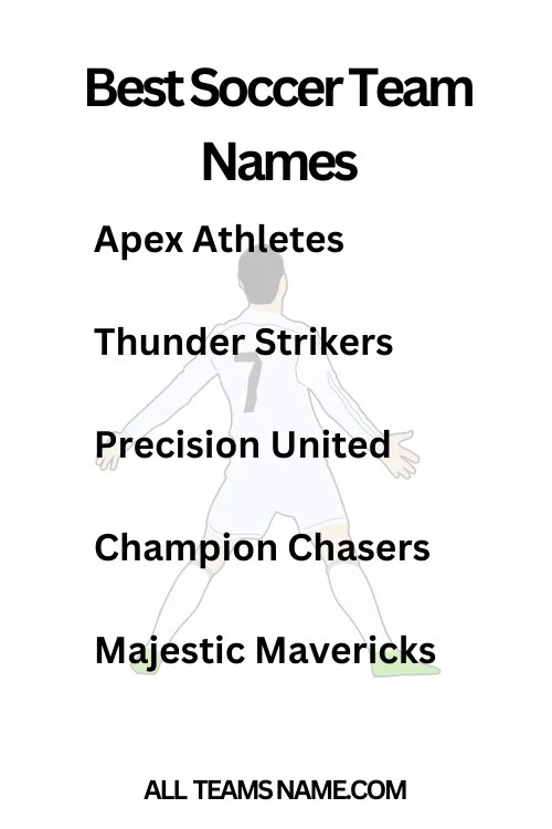 271 Best Soccer Team Names For Winning Spirits All Teams Name