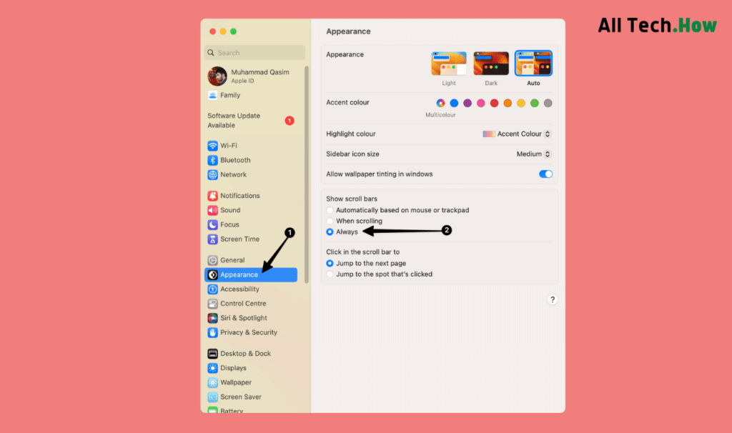 How to Always Show Scroll Bars in macOS Sonoma and Ventura