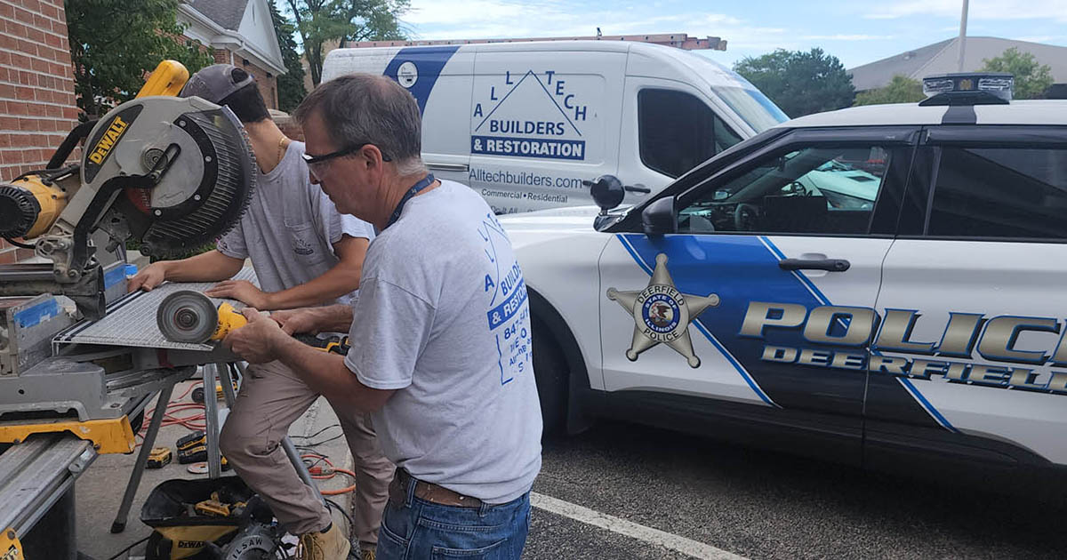 General Contractor Repairs Vinyl Stair Treads in the Village of