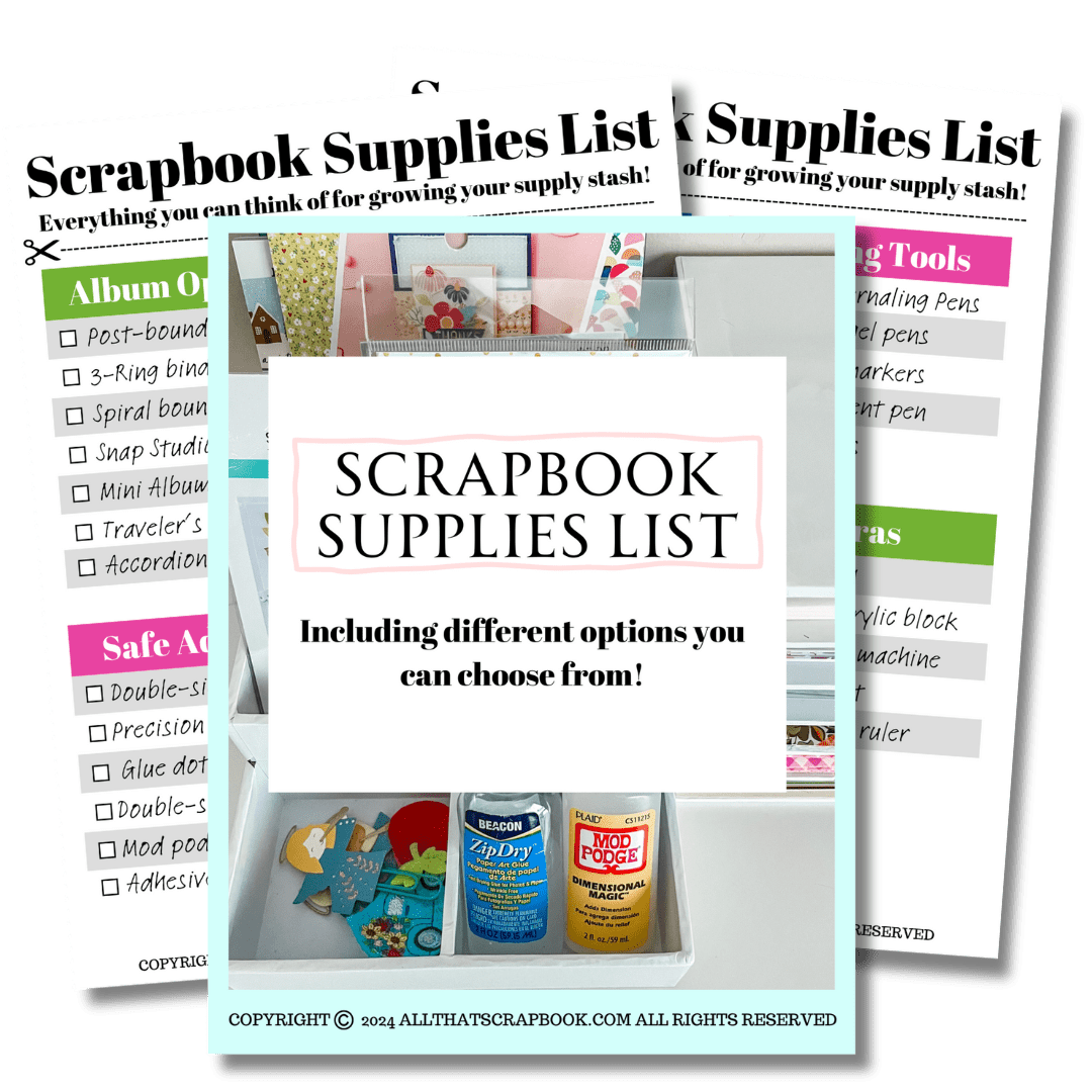 Basic Scrapbook Supplies List For New Crafters