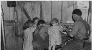 Great Depression Christmas Dinner Photo