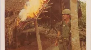 Vietnam War Photos Flames