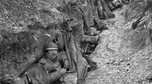 French Soldier In The Verdun Trenches