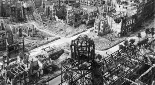 Aerial View Of Dresden Bombing