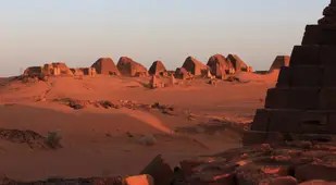 Meroe Pyramids At Sunrise
