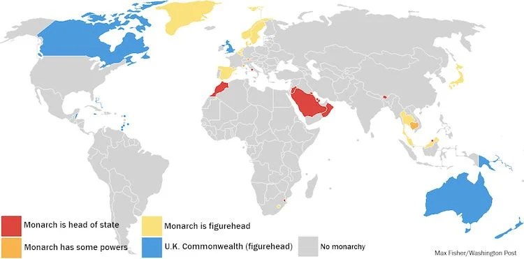25 Maps Monarchies