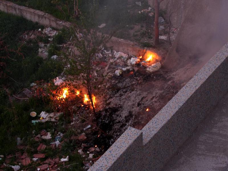 Three Places Trash Fire