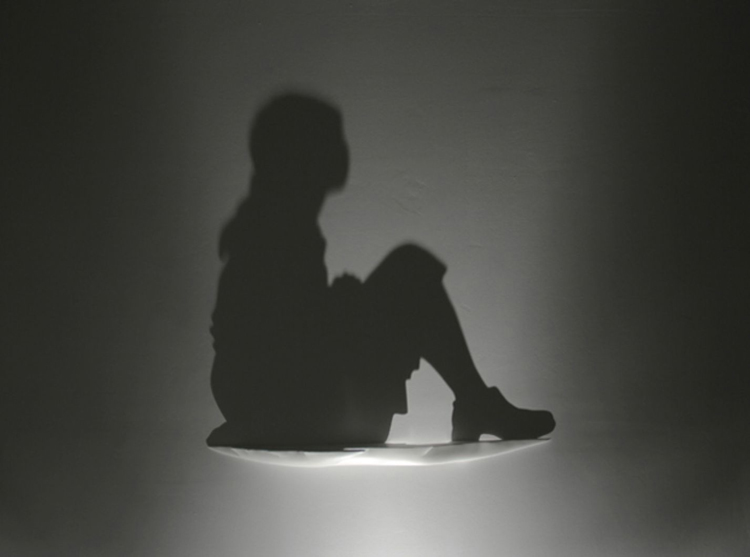 Shadow Art Sitting Girl