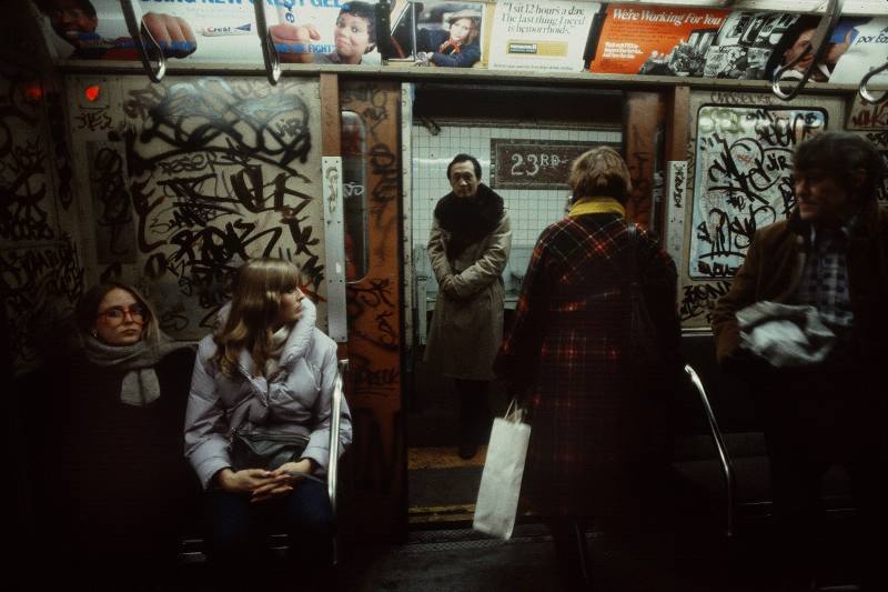 Graffiti In Subway Car