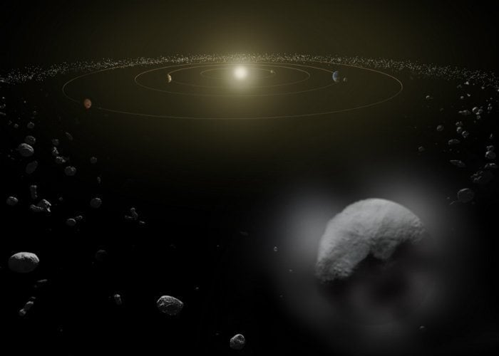 Dwarf Planet Surrounding Vapor