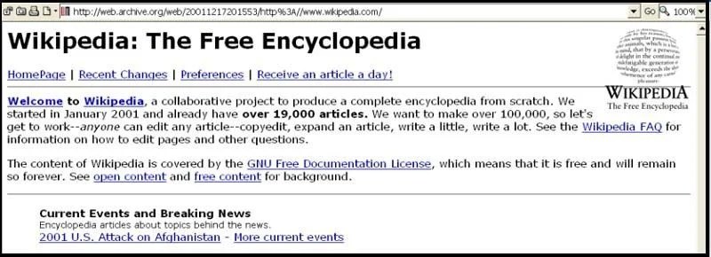 First Wikipedia Article