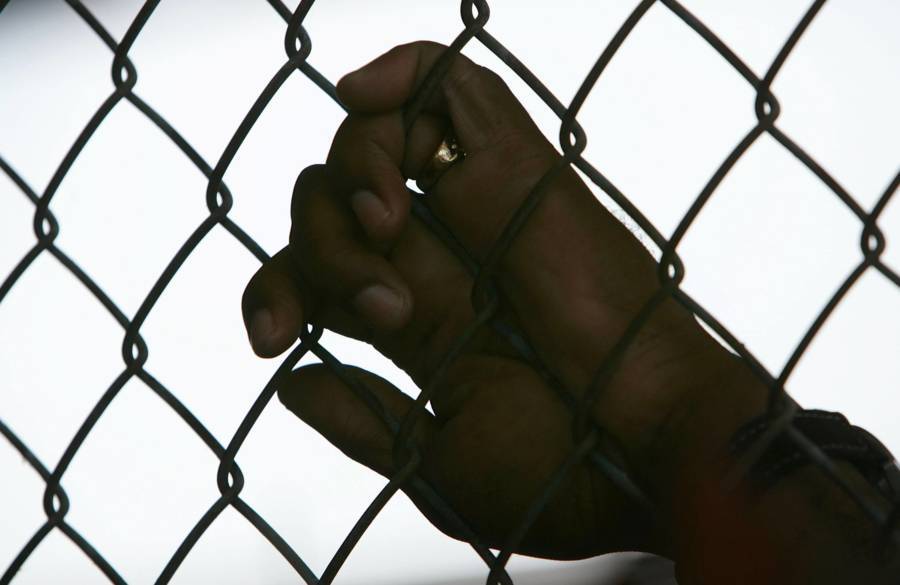 Prisoner&rsquo;s Hand On Fence At Angola Prison