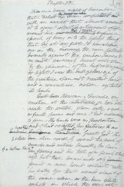 Draft Of Frankenstein By Mary Shelley