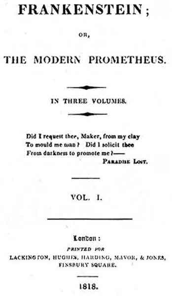 Frankenstein First Edition