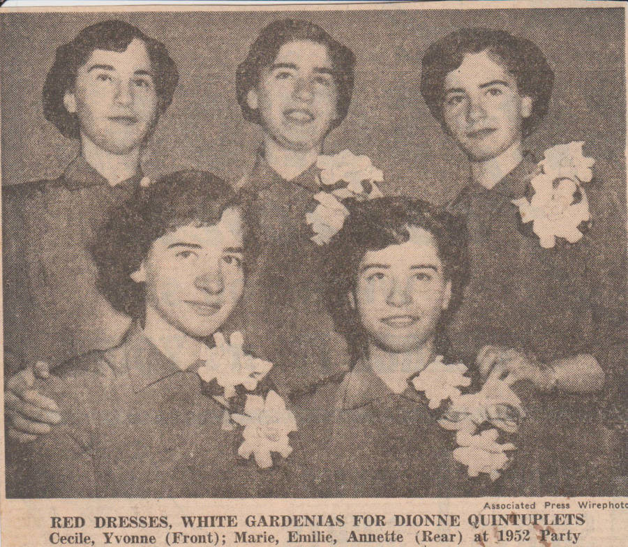 Dionne Girls As Young Ladies