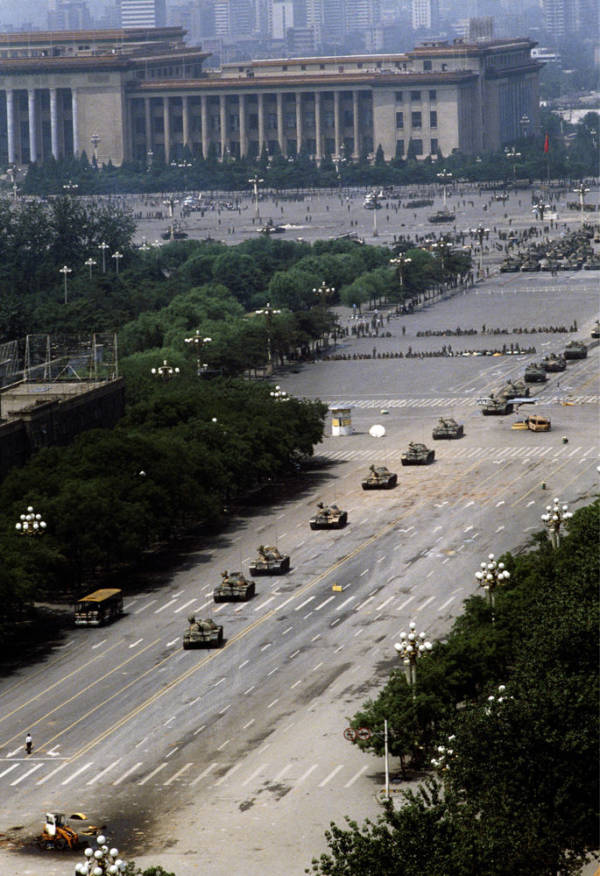 Tank Approach Tiananmen Square