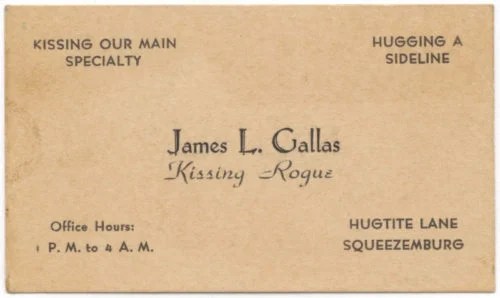 Victorian Escort Card