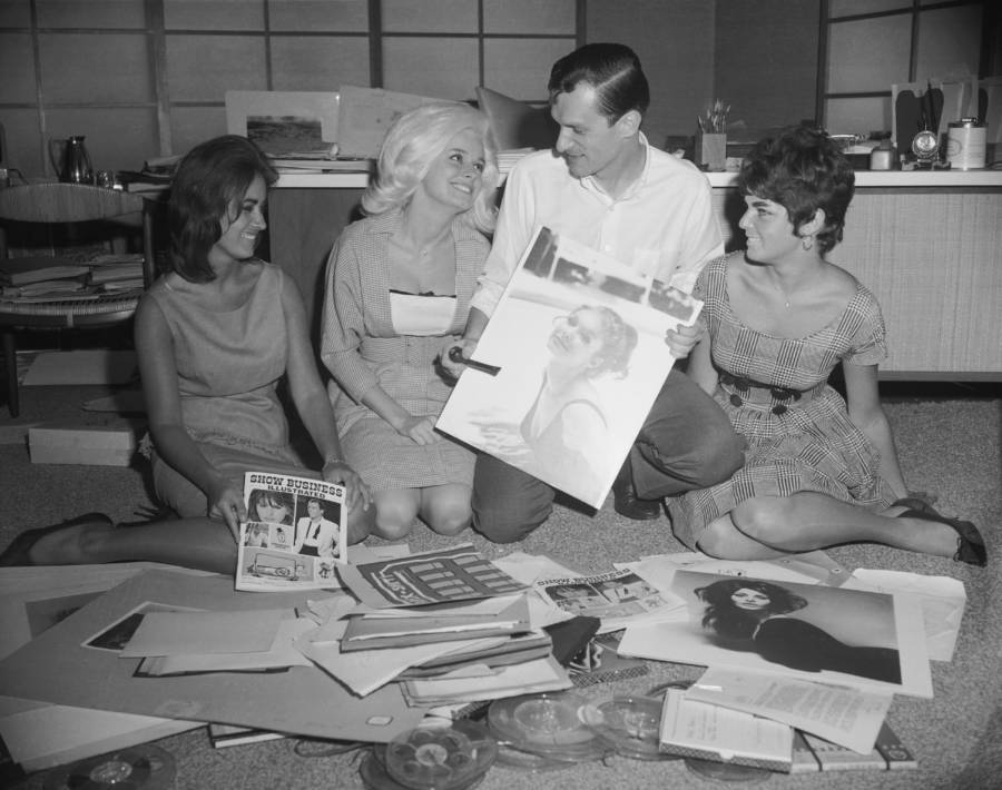 Hefner With A Magazine