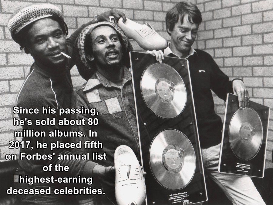 Marley With Gold Records