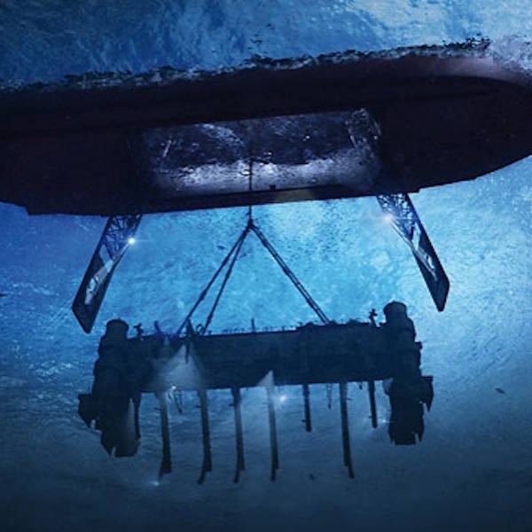 Underwater depiction of the mechanical claw for k-129