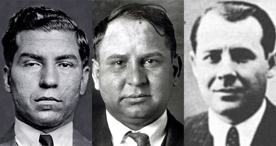 Lucky Luciano With Joe Masseria and Salvatore Maranzano