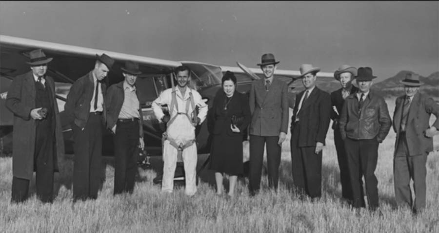 George Hopkins With Flight Crew