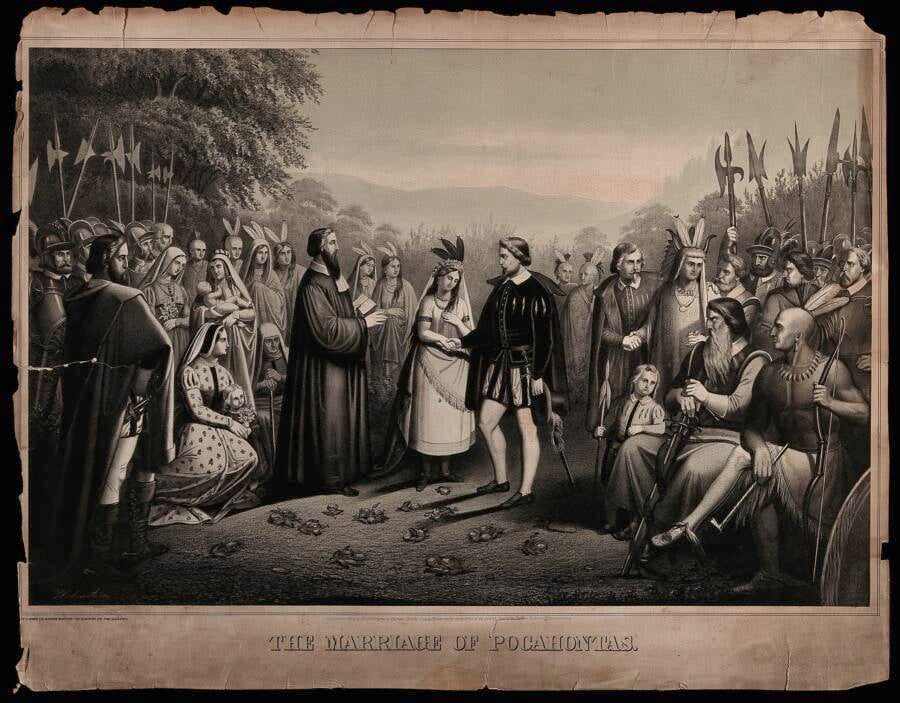John Rolfe Marrying Pocahontas