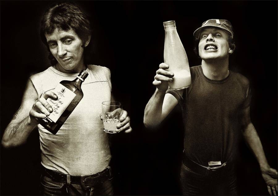 Bon Scott And Angus Young