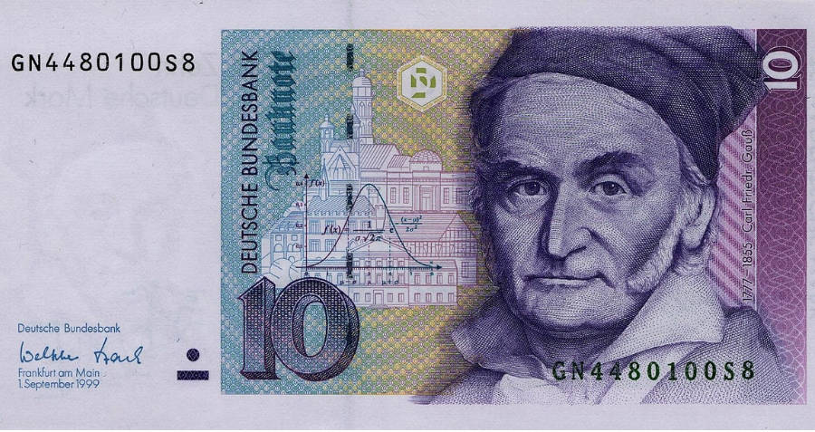 Banknote Showing Gauss