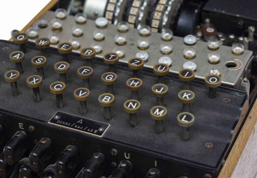 Enigma Machine Keyboard Closeup