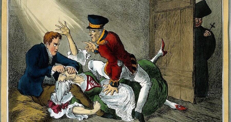 Illustration Of Burke Murdering A Woman