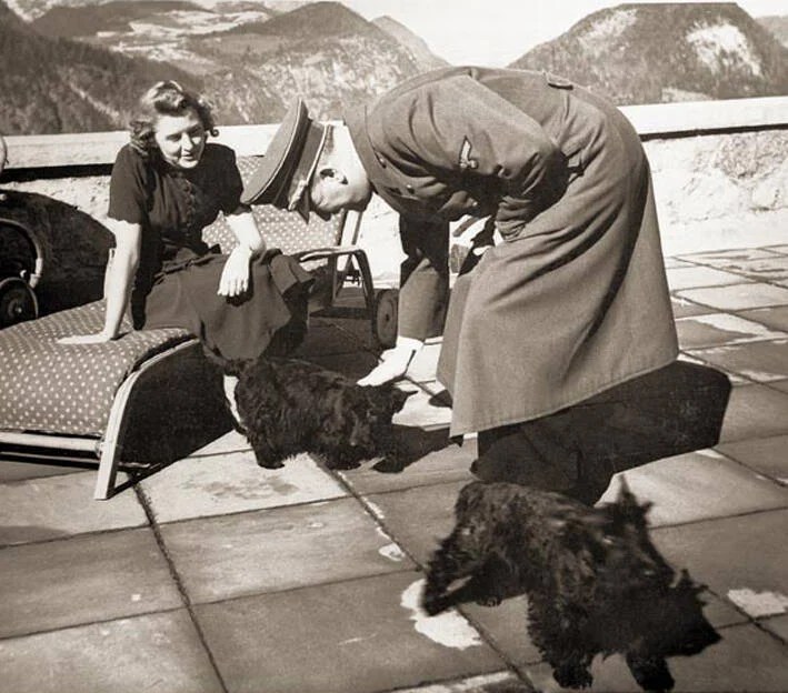 Braun And Hitler At Berghof