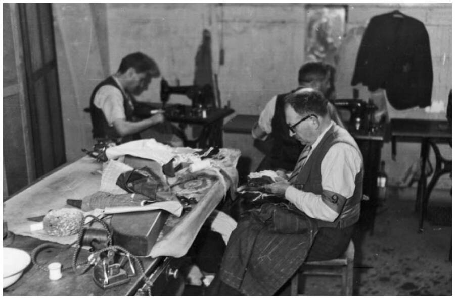 Jewish Prisoners Repairing Objects
