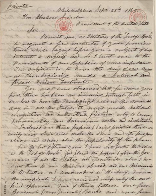 Sarah Hale&rsquo;s Letter To President Lincoln