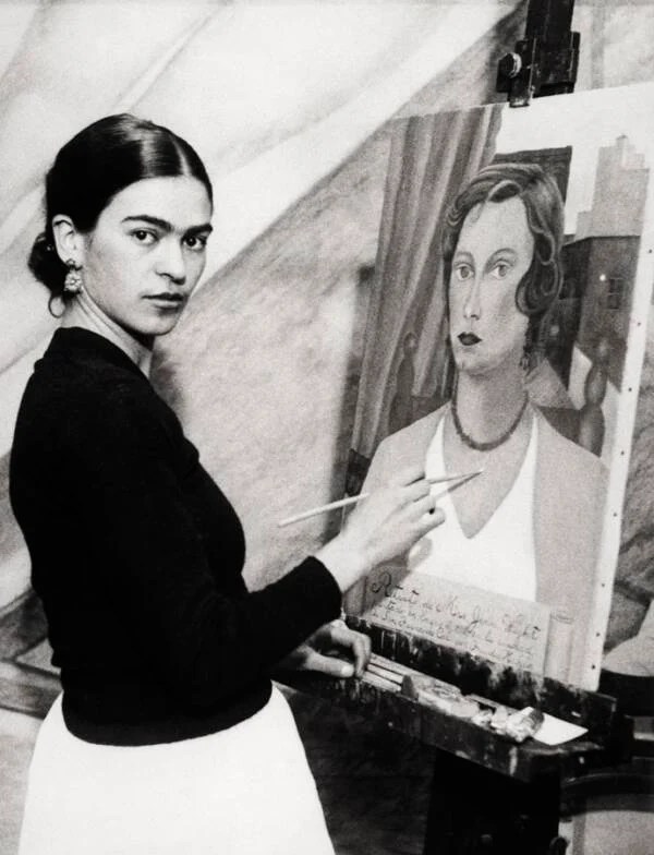 Young Frida Kahlo Painting