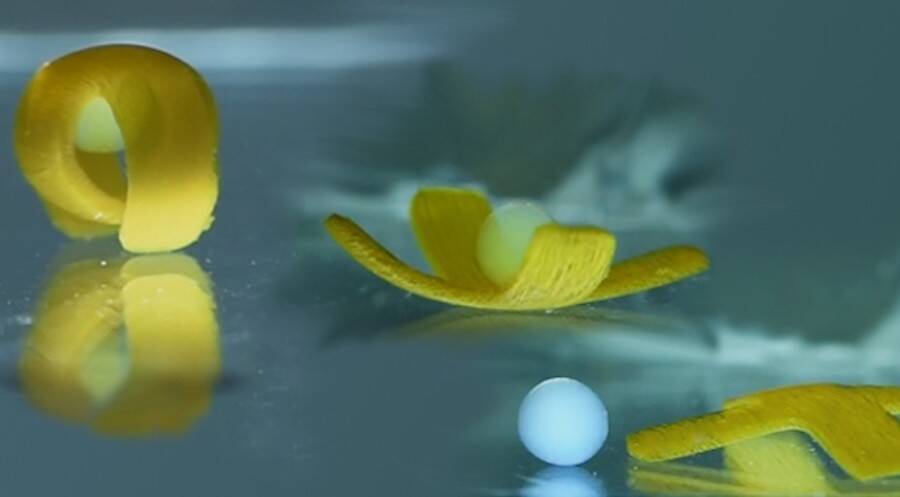 Soft Unfurling Tiny Robots