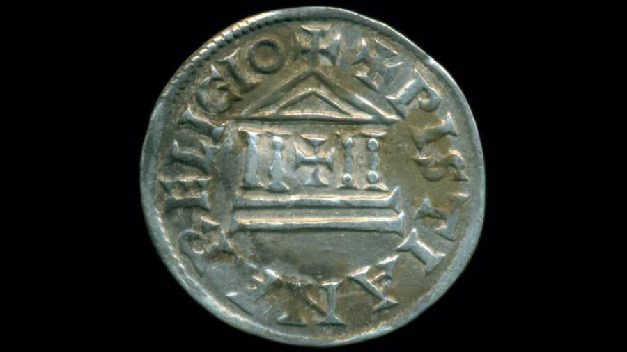 Back Side Of Silver Biskupiec Coin