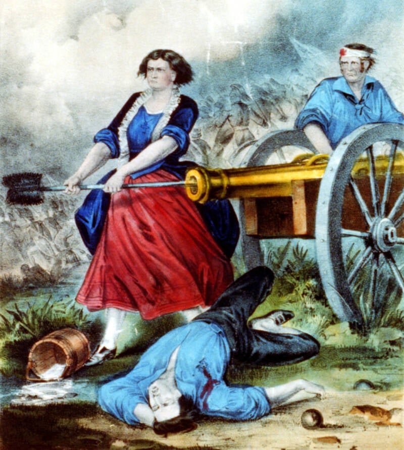 Molly Pitcher With Cannon