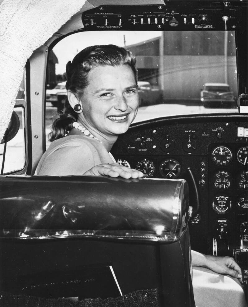 Jerrie Cobb In Cockpit