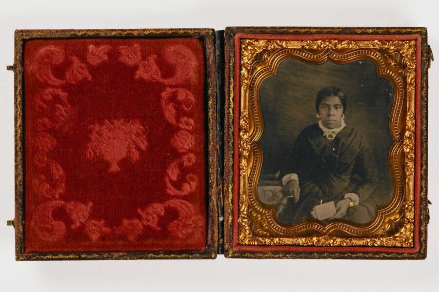 Untitled Ambrotype Woman With Book