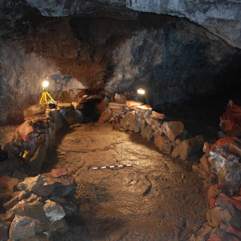 Boat Structure In Surtshellir Cave