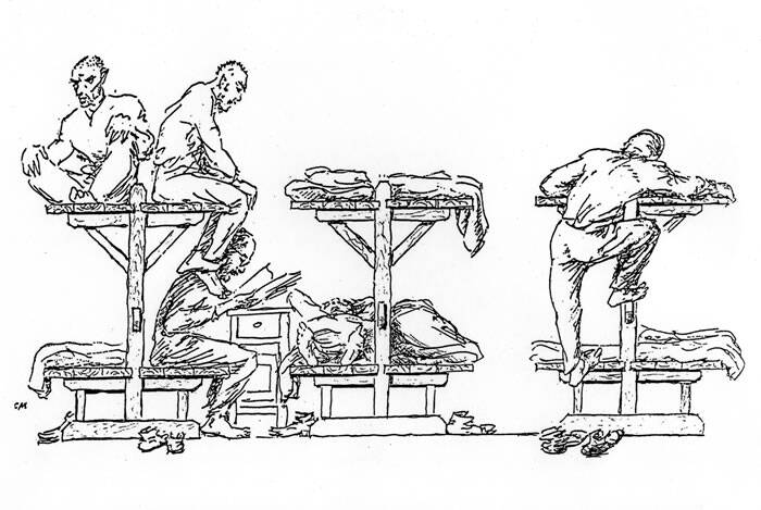 Illustration Of Gulag Barracks