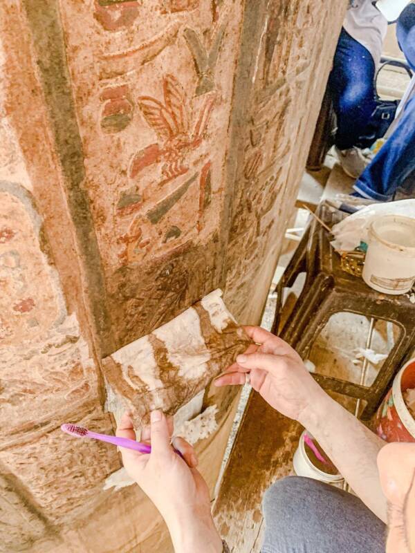 Cleaning The Frescoes